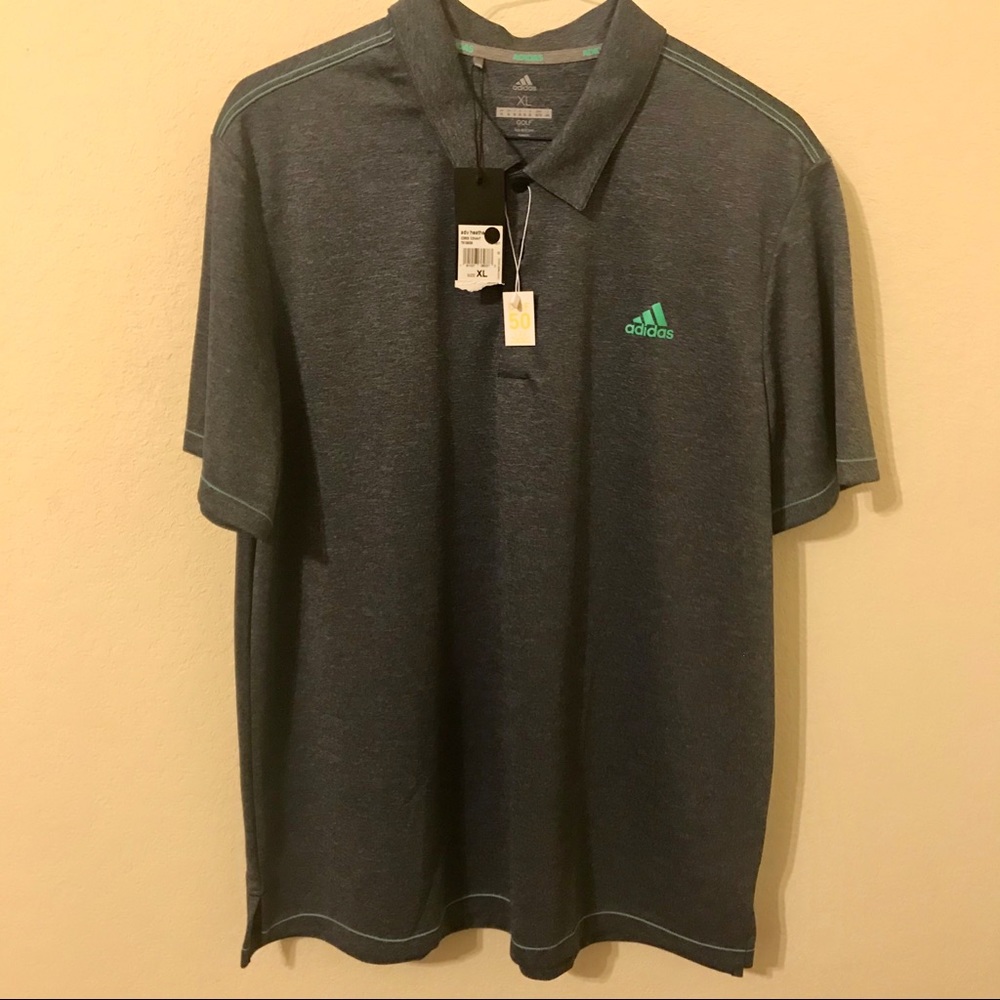 NWT Adidas Advantage Heather Polo